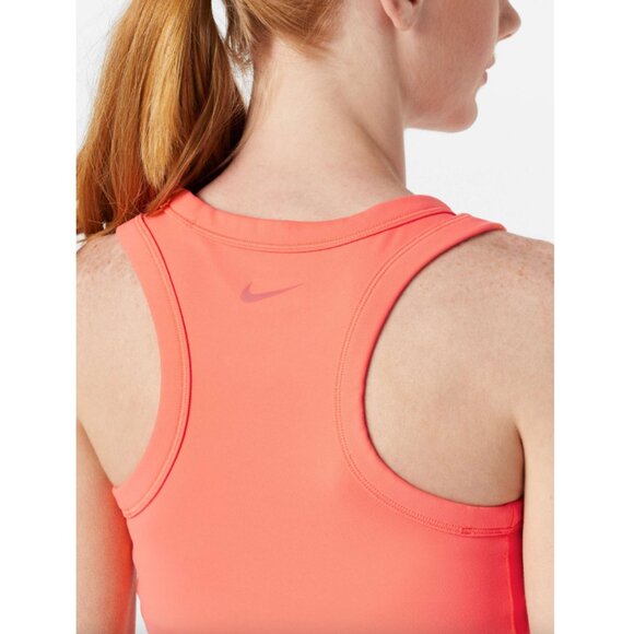 Nike One Fitted Women's Dri-FIT Cropped Tank Top Orange - Picture 4 of 9
